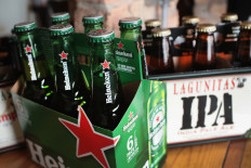 Heineken and Lagunitas beer is pictured on May 4, 2017 in Chicago, Illinois. 
