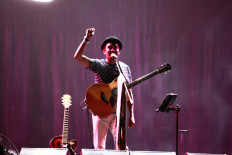 Glenn Fredly was one of the performers at the Sewindu Festival at Istora Senayan, Jakarta, November 1, 2019.