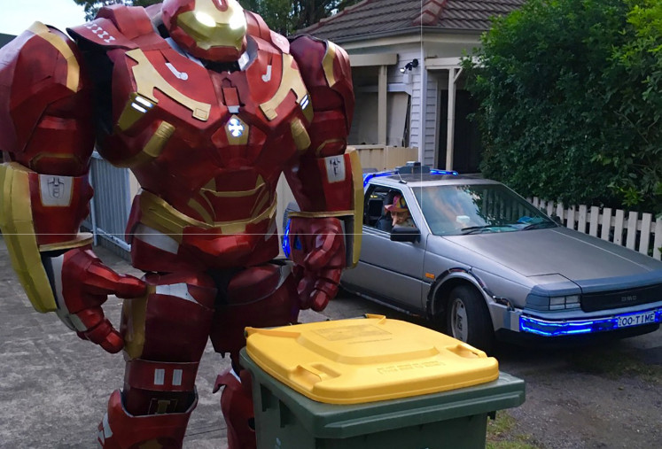 Trashy fashion: Dressing up to take the bins out in virus lockdown