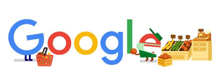 Google Doodle for grocery workers.