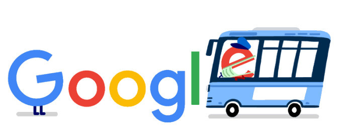 Google Doodle for public transportation workers.