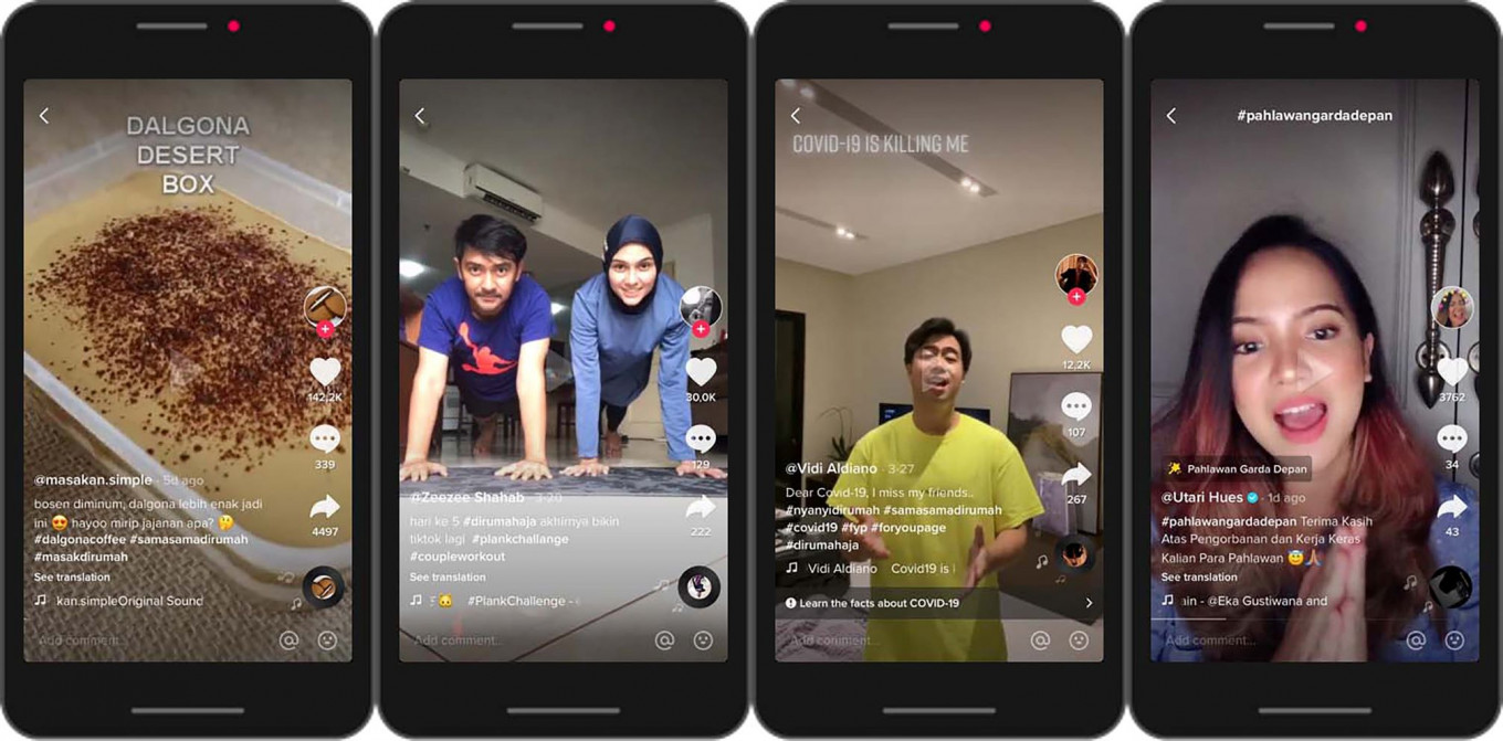 It's TikTok time! Platform offers new escapes, coronavirus information -  Entertainment - The Jakarta Post