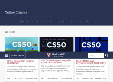 Brain upgrade: A screen grab shows just three of the 67 online courses Harvard University is offering for free during the COVID-19 pandemic.