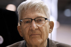 Swedish novelist and journalist Per Olov Enquist poses during the 31st Paris' book fair on March 19, 2011 in Paris. Paris' 2011 book fair focuses on Nordic litterature.