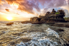 Popular tourist attraction Tanah Lot in Bali.