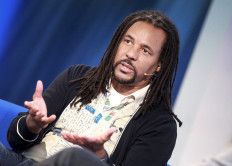US author Colson Whitehead is pictured at the Frankfurt book fair 2019 in Frankfurt am Main, Germany, on October 19, 2019.
