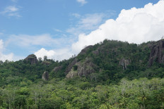 Primeval volcano Nglanggeran in Gunung Kidul, Yogyakarta.