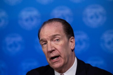 In this file photo World Bank Group President David Malpass speaks at a press briefing on COVID-19 in Washington, DC, on March 4, 2020.