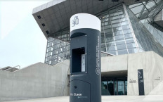 Miss CLean is an urban, outdoor, non-contact, hand-sanitizer dispenser.