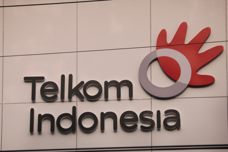 Logo of PT Telekomunikasi Indonesia, the country’s largest state-owned telecommunications conglomerate, in an undated photo.