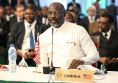 Liberian President, George Weah attends the 56th ordinary session of the Economic Community of West African States in Abuja on December 21, 2019.
