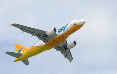 In this photo taken August 11, 2015, a Cebu Pacific jet takes off from Manila airport. 