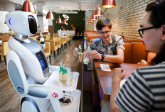 Robots dish out the drinks at reopened Dutch restaurant
