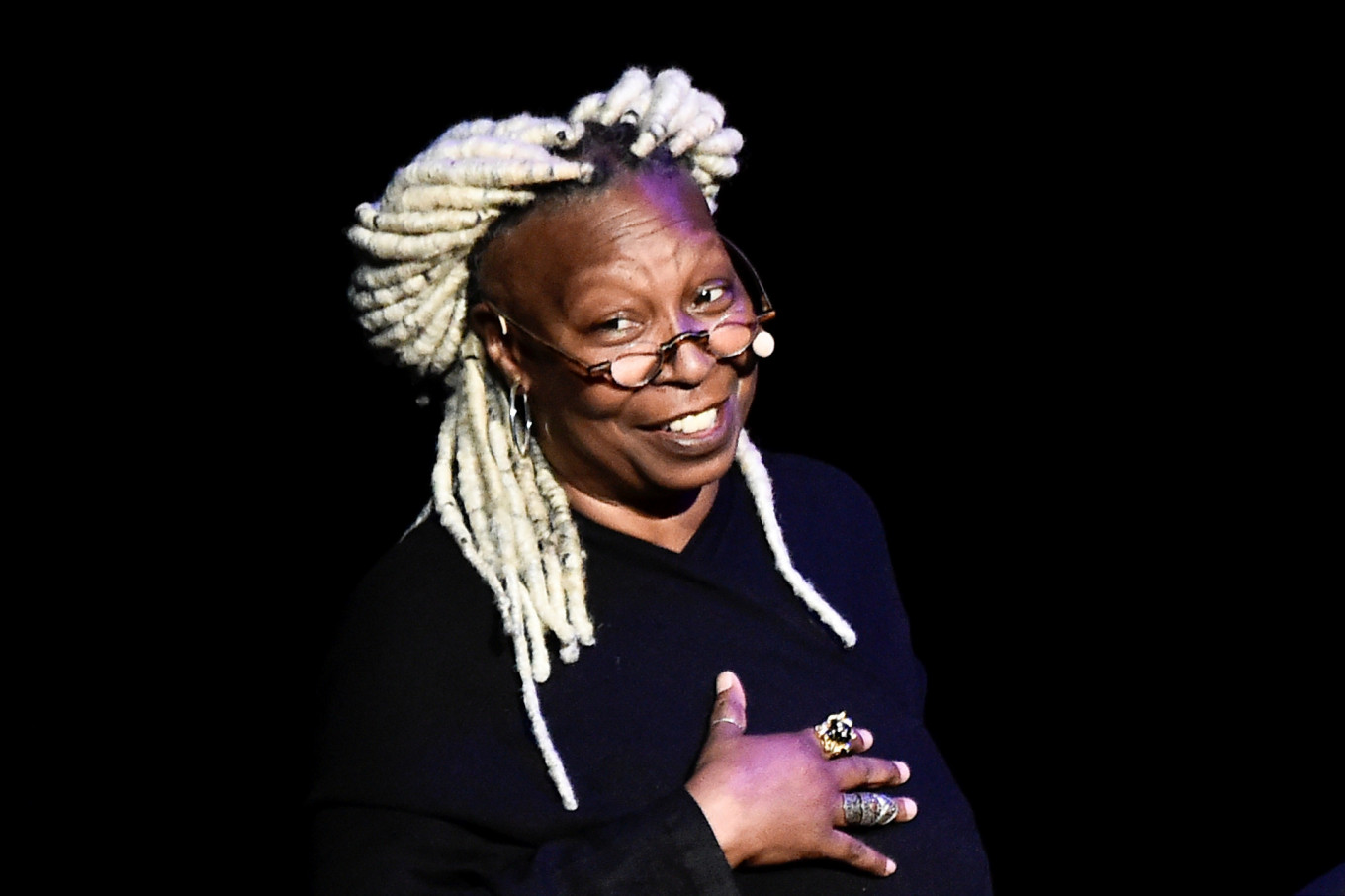 Actor Whoopi Goldberg during the presentation of the 'Looking for Juliet' 2020 Pirelli Calendar in the northern Italian city of Verona, Italy, on December 3, 2019. 