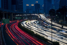 View of Cawang-Grogol toll road on Friday, after the Jakarta eased COVID-19 restrictions.