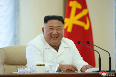 North Korean leader Kim Jong Un takes part in the 13th Political Bureau meeting of the 7th Central Committee of the Workers' Party of Korea (WPK) in this image released June 7, 2020 by North Korea's Korean Central News Agency (KCNA).