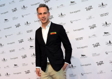 In this file photo taken on May 09, 2013 Editor-in-Chief of Bon Appetit magazine Adam Rapoport arrives at Vegas Uncork'd by Bon Appetit's Grand Tasting event at Caesars Palace in Las Vegas, Nevada.