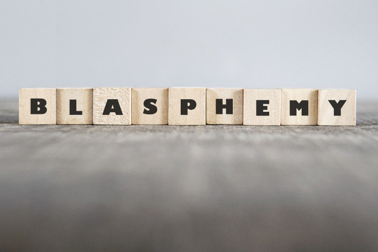 Illustration of blasphemy.