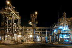 Saka Energi's gas facility is seen in Gresik, East Java. PT Saka Energi Indonesia is the upstream subsidiary of national gas distributor PGN.