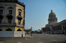 General view of an empty street near the Havana Capitol, on May 19, 2020, due to the COVID-19 coronavirus pandemic. 