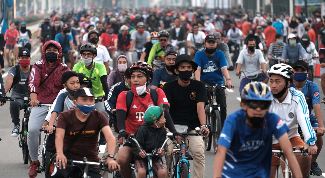 Jakarta’s Car Free Day suspended following crowded revival