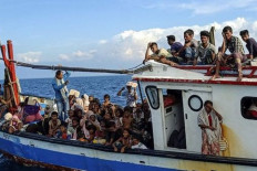 At least 94 Rohingya refugees, comprising 15 men, 49 women and 30 children, were found stranded on a boat 4 miles from the coast of Seunuddon in North Aceh regency, Aceh, on Wednesday, June 24, 2020.