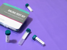 Saliva test kit illustration