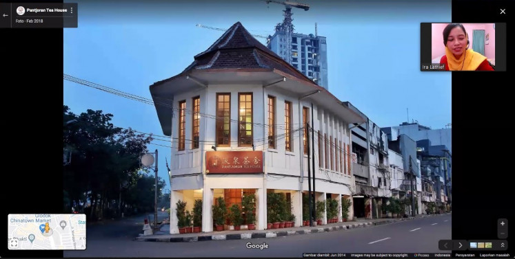 Fusion culture: Ira Lathief, tour guide for Wisata Keliling Jakarta, took the tour to Pantjoran Tea House. A Chinese influenced tea house where communal free tea is served.