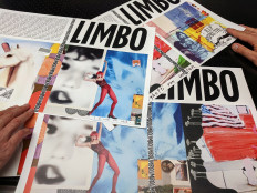 Test print sheets of the new magazine LIMBO, designed to help the beleaguered creative community in the post-pandemic world, as the outbreak of the coronavirus disease (COVID-19) continues, are seen in east London, Britain, on July 2, 2020. 