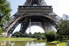 A view shows the Eiffel Tower in Paris on its reopening day to the public following the coronavirus disease (COVID-19) outbreak in France, on June 25, 2020. 