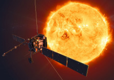 This handout illustration image released by The European Space Agency, shows an artist's impression of The Solar Orbiter in Space. 