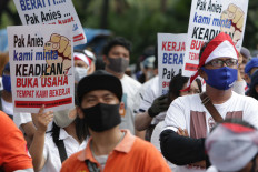 Association stages rally to demand Jakarta administration allow entertainment venues to reopen