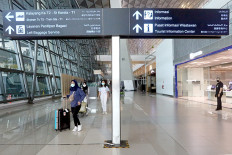 Passengers are seen at Terminal 3 of Soekarno-Hatta International Airport in Tangerang, Banten.