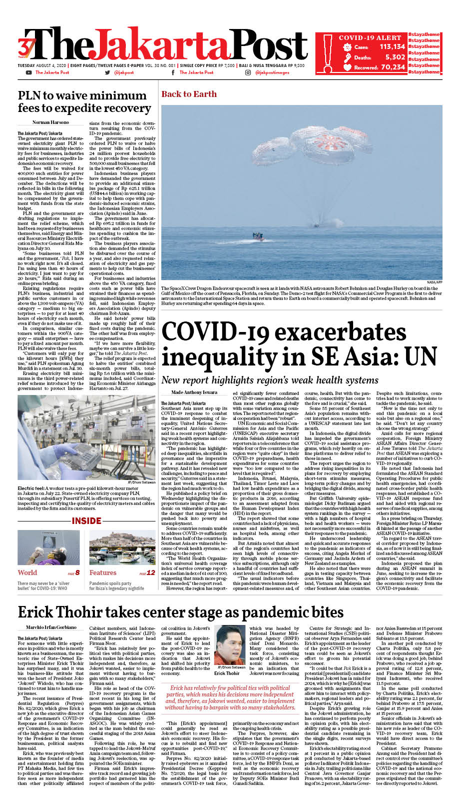 Frontpage - Tue, August 4 2020 - The Jakarta Post