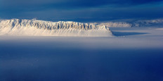 Eureka Sound on Ellesmere Island in the Canadian Arctic is seen in a NASA Operation IceBridge survey picture taken on March 25, 2014. 