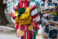 The pandemic has caused many summer festivals and fireworks shows in Japan to be canceled. At these events, men and women often wear yukata made of cotton, a traditional Japanese garment for the season.