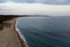 A view of Monolithi beach, in Preveza in the northwestern Greece, on August 5, 2020. 