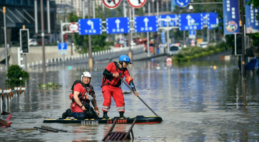 Flood in China threatens Buddhist heritage site, displaces more than 100,000