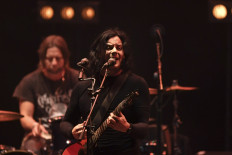 US Jack White of the band The Raconteurs performs during the Corona Capital Music Festival in Mexico City, on November 17, 2019.
