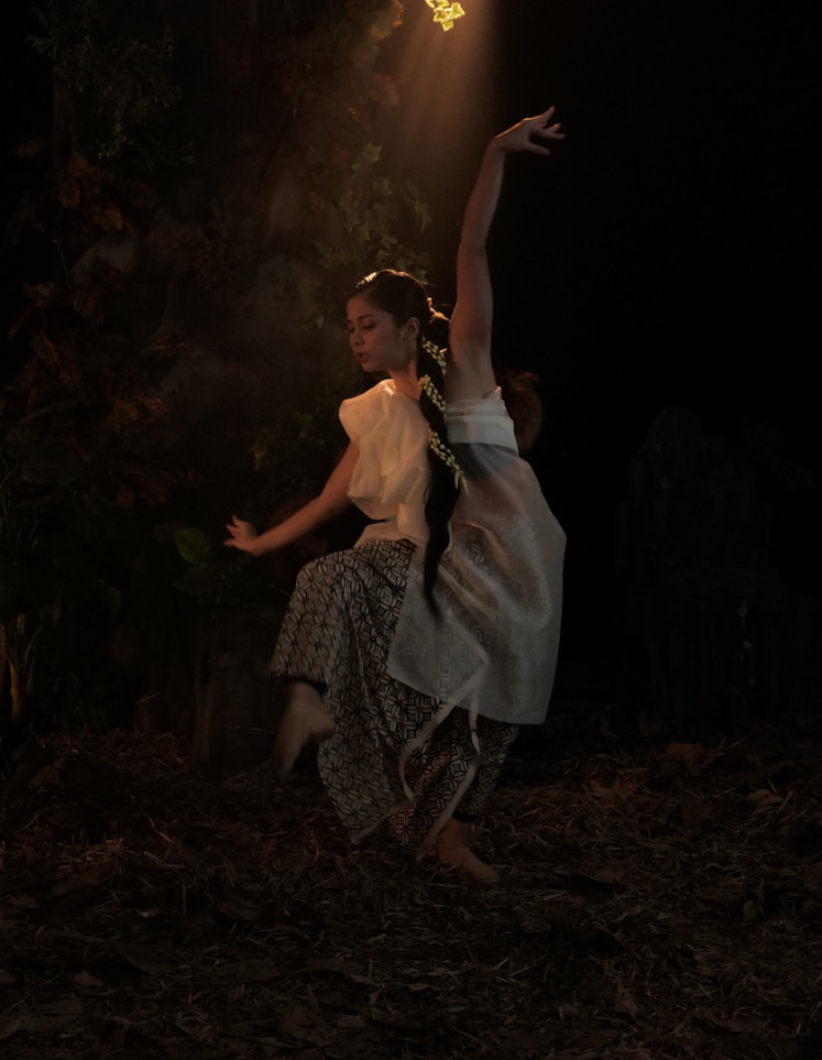 Transforming classics: Nala Amyrtha performs a dance with traditional elements as Purbasari.