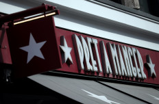 Signage is seen outside of a Pret a Manger in London, Britain, on May 22, 2019. 