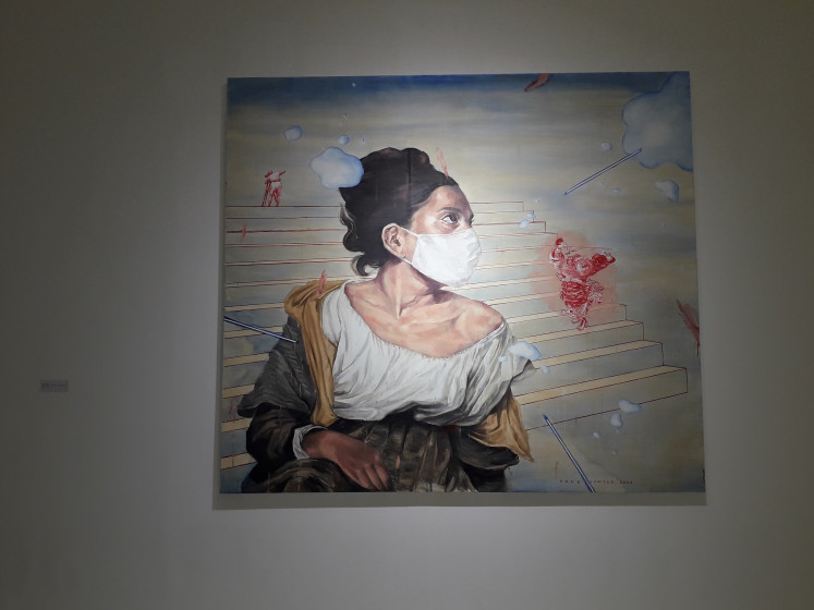 Agus Suwage's 'Droplet series - Tolak Bala - After DeLacroix'