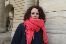 British novelist Maggie O' Farrell poses, on February 4, 2014 in Paris.