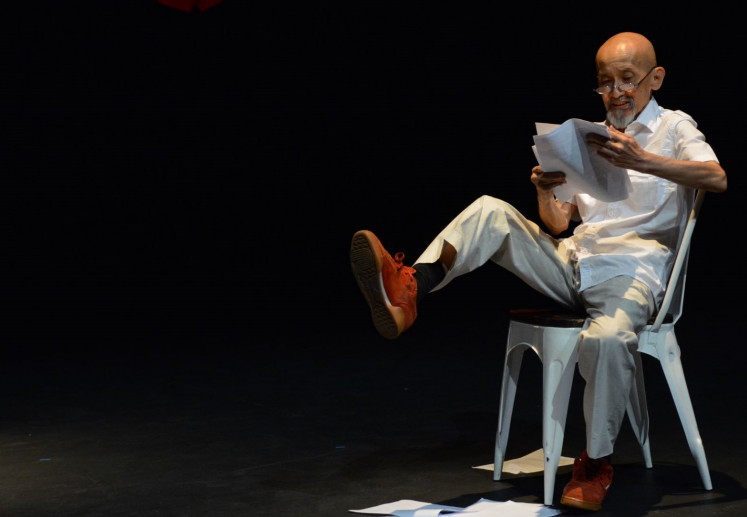 Storytelling night: The 2020 Salihara digital arts festival will also feature actor Jim Adhi Limas, who will revisit the works of French playwright Roland Dubillard. 