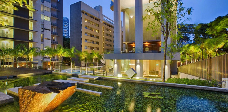 Water lily pond at Skyline @ Orchard Boulevard.