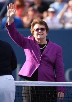 In this file photo taken on September 7, 2014 tennis legend Billy Jean King waves to the crowd at the US Open 2014 women's singles finals match at the USTA Billie Jean King National Center in New York. Billie Jean King's trailblazing role in tennis is being recognised with the rebranding of the Fed Cup in her name, the International Tennis Federation (ITF) said on Thursday, September 17.
