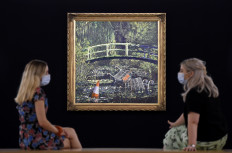 Banksy's fly-tipping version of Monet's garden masterpiece to go on sale