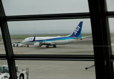 A plane of All Nippon Airways is seen at Haneda airport, amid the coronavirus disease (COVID-19) outbreak, in Tokyo, Japan, on June 4, 2020. 