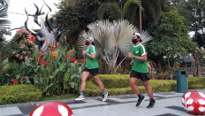 Runners participate in the MILO Indonesia Virtual Run 2020.