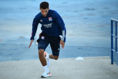 Lyon's French midfielder Houssem Aouar.